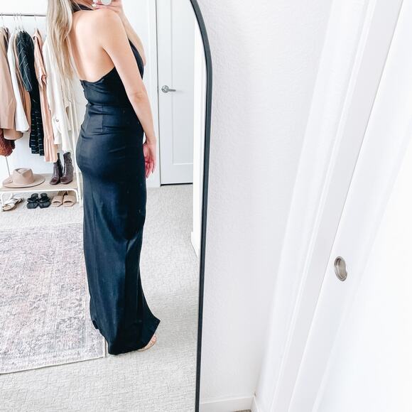 Amanda Uprichard Black Halter Maxi Dress - Picture 3 of 15